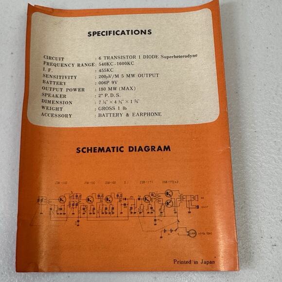 Vintage Portable Traveling Radio Transistor Alarm Clock with Cognac Leather Case - Picture 14 of 16